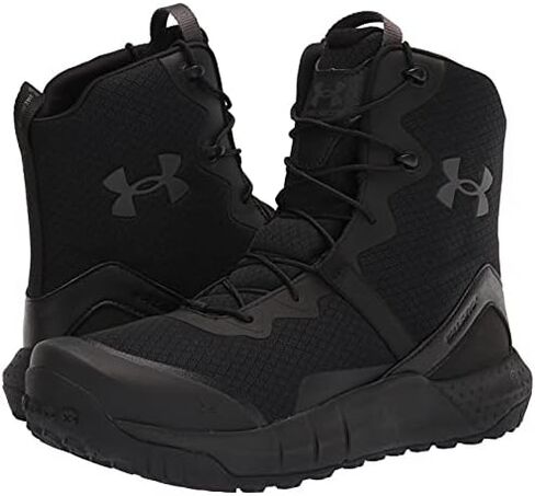 Under Armour Men's UA Micro G Valsetz Tactical Boots - 3023743-001 - Black/Black/Pitch Gray - 14 in Saudi Arabia