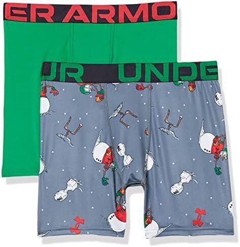 سراويل داخلية قصيرة للأداء للأولاد من Under Armour، طباعة رياضية متنوعة F21، YLG in Saudi Arabia