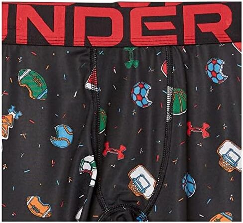 سراويل داخلية قصيرة للأداء للأولاد من Under Armour، طباعة رياضية متنوعة F21، YLG in Saudi Arabia