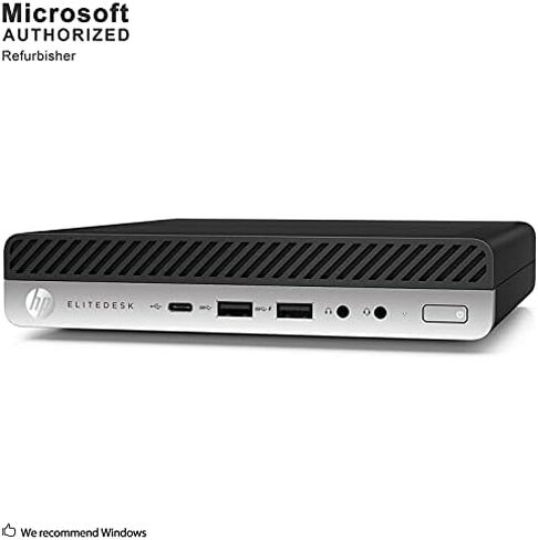 HP Elitedesk 800 G3 Mini Business Desktop (Intel Quad Core i5-6500T, 16GB DDR4 RAM, 512GB SSD) Type-C, DisplayPort DP, WiFi, WiFi, Ethernet, Keyboard+Mouse, Windows 10 Pro 64-bit (Renewed) in Saudi Arabia
