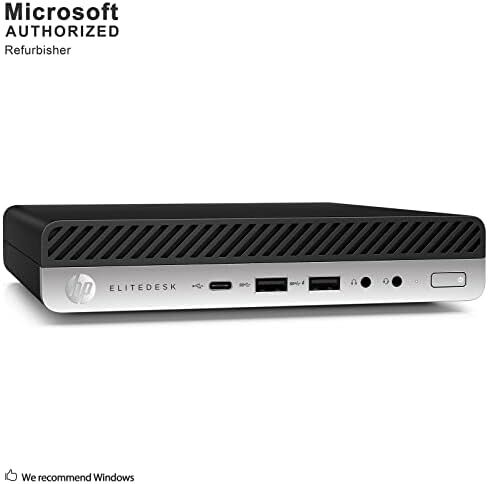 HP Elitedesk 800 G3 Mini Business Desktop (Intel Quad Core i5-6500T, 16GB DDR4 RAM, 512GB SSD) Type-C, DisplayPort DP, WiFi, WiFi, Ethernet, Keyboard+Mouse, Windows 10 Pro 64-bit (Renewed) in Saudi Arabia