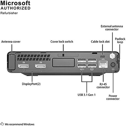 HP Elitedesk 800 G3 Mini Business Desktop (Intel Quad Core i5-6500T, 16GB DDR4 RAM, 512GB SSD) Type-C, DisplayPort DP, WiFi, WiFi, Ethernet, Keyboard+Mouse, Windows 10 Pro 64-bit (Renewed) in Saudi Arabia