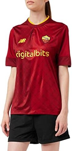 قميص جيرسيه رجالي باكمام قصيرة من روما 2022/23 مناسب للمنزل (عبوة من قطعة واحدة) in Kuwait