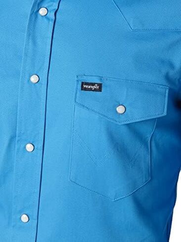 Wrangler Men's Big & Tall Western Premium Performance Advanced Comfort Workshirt,Blue,Large Tall in Saudi Arabia