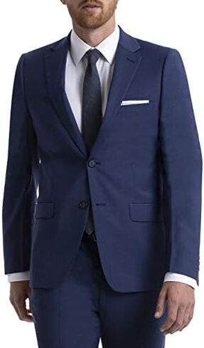 Calvin Klein Skinny Fit Men’s Suit Separates with Performance Stretch Fabric, Black, 34W x 30L in Saudi Arabia