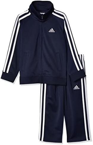 adidas Boys' Tricot Jacket & Pant Clothing Set (5, Bright Blue/Black) in Saudi Arabia