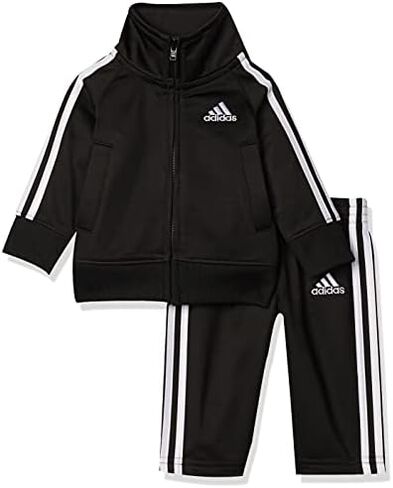 adidas Boys' Tricot Jacket & Pant Clothing Set (5, Bright Blue/Black) in Saudi Arabia
