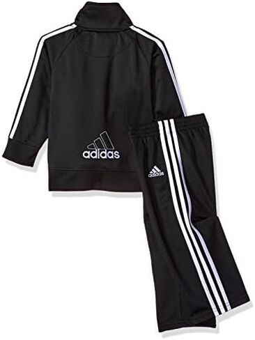 adidas Boys' Tricot Jacket & Pant Clothing Set (5, Bright Blue/Black) in Saudi Arabia
