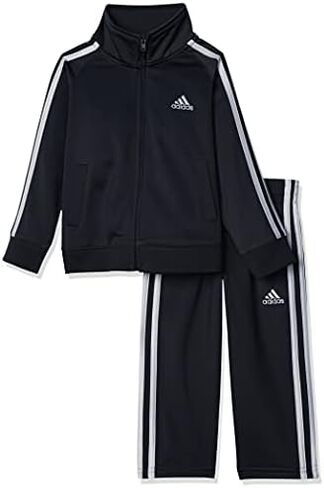 adidas Boys' Tricot Jacket & Pant Clothing Set (5, Bright Blue/Black) in Saudi Arabia