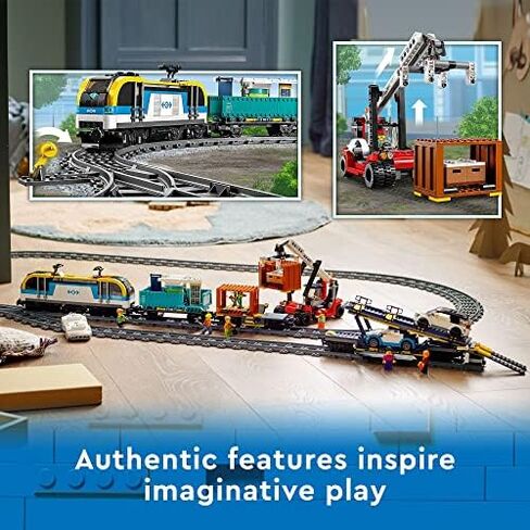LEGO City Freight Train 60336 Building Toy Set with Powered Up Technology for Boys, Girls, and Kids Ages 7+ (1,153 Pieces) in Saudi Arabia