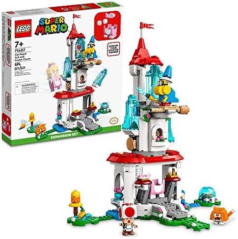 LEGO Super Mario Cat Peach Suit and Frozen Tower Expansion Set 71407 Building Toy Set for Kids, Boys, and Girls Ages 7+ (494 Pieces) in Saudi Arabia
