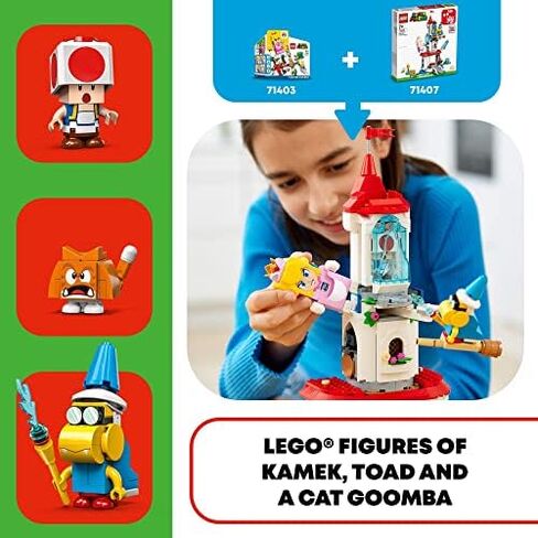 LEGO Super Mario Cat Peach Suit and Frozen Tower Expansion Set 71407 Building Toy Set for Kids, Boys, and Girls Ages 7+ (494 Pieces) in Saudi Arabia