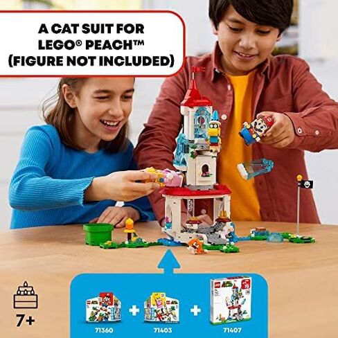 LEGO Super Mario Cat Peach Suit and Frozen Tower Expansion Set 71407 Building Toy Set for Kids, Boys, and Girls Ages 7+ (494 Pieces) in Saudi Arabia