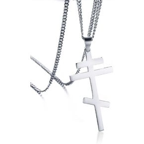 VNOX Stainless Steel Religious Russian Orthodox Cross Pendant Necklace for Men Women in Saudi Arabia
