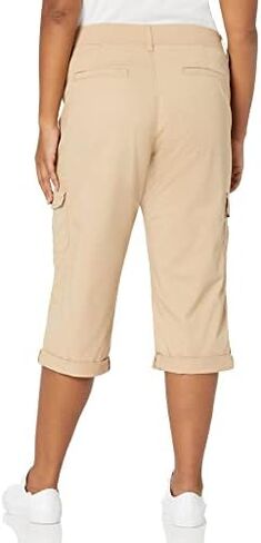Lee womens Relaxed Fit Austyn Knit Waist Cargo Capris (Plus) jeans, Café, 16 Plus Medium in Saudi Arabia