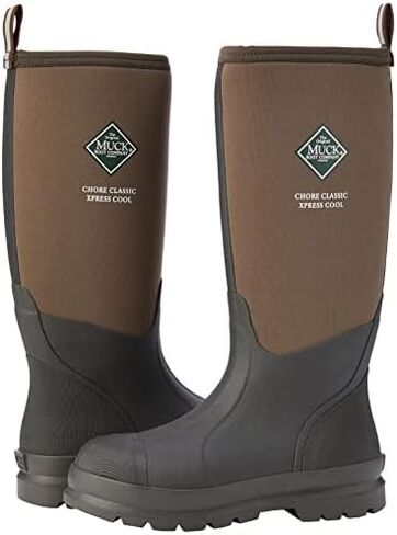 Muck Wellington Boots Men's Chore Classic Tall Xpress Cool, Bark, 11 in Saudi Arabia