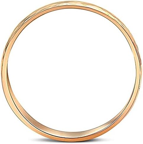 14K Yellow Gold 7mm High Polished Ring Hammered Men's Wedding Band in Saudi Arabia