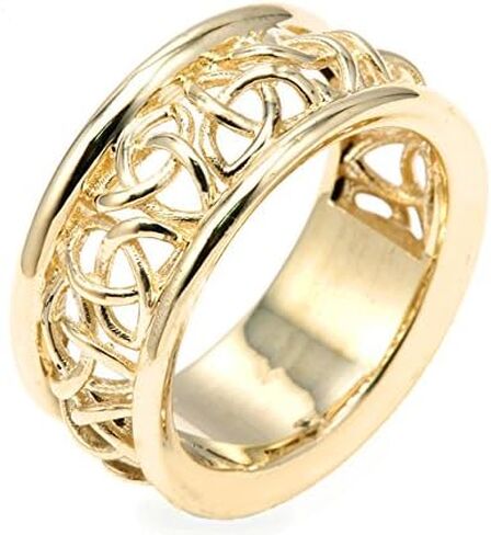 Men's 14k Yellow Gold Trinity Knot 9.5" Celtic Wedding Band in Saudi Arabia