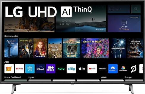 LG 43-Inch Class UQ9000 Series Alexa Built-in 4K Smart TV (3840 x 2160), 60Hz Refresh Rate, AI-Powered 4K, Cloud Gaming (43UQ9000PUD, 2022) (Renewed) in Kuwait