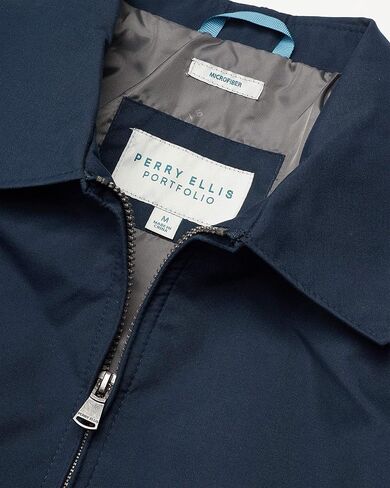 Perry Ellis Men’s Jacket – Casual Lightweight Water Resistant Microfiber Windbreaker Golf Coat (S-XL) in Saudi Arabia