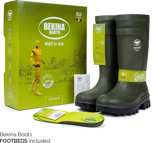 أحذية Bekina Thermolite IceShield S5 المعزولة من Wellington للرجال والنساء - أحذية عمل خفيفة الوزن مقاومة للماء وغير قابلة للانزلاق للرجال والنساء in Kuwait