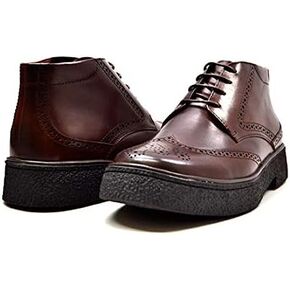British Collection Playboy Classic Wingtip Chukka Black Leather Boot in Saudi Arabia