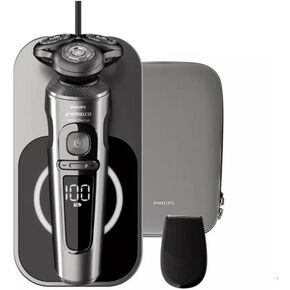 ماكينة الحلاقة الكهربائية Philips Norelco SP9860/86 Series 9000 مع أداة التشذيب الدقيقة SmartClick | الحقيبة المميزة | شاحن تشي in Kuwait