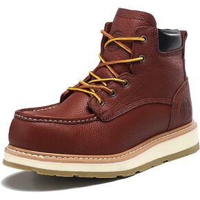 Work Boots for Men - 6" Composite/Soft Toe Mens Work Boots, Non-Slip Water Resistant EH Construction Work Shoes