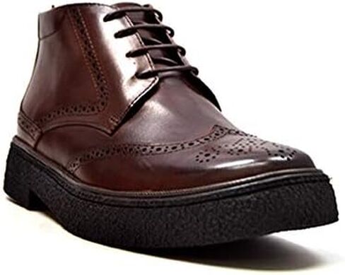 British Collection Playboy Classic Wingtip Chukka Black Leather Boot in Saudi Arabia