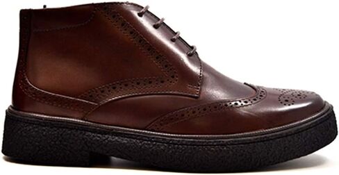 British Collection Playboy Classic Wingtip Chukka Black Leather Boot in Saudi Arabia