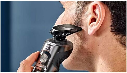 ماكينة الحلاقة الكهربائية Philips Norelco SP9860/86 Series 9000 مع أداة التشذيب الدقيقة SmartClick | الحقيبة المميزة | شاحن تشي in Kuwait