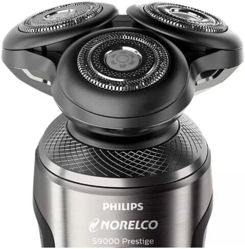 ماكينة الحلاقة الكهربائية Philips Norelco SP9860/86 Series 9000 مع أداة التشذيب الدقيقة SmartClick | الحقيبة المميزة | شاحن تشي in Kuwait