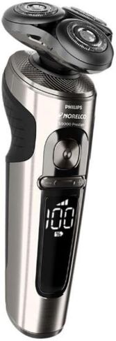 ماكينة الحلاقة الكهربائية Philips Norelco SP9860/86 Series 9000 مع أداة التشذيب الدقيقة SmartClick | الحقيبة المميزة | شاحن تشي in Kuwait