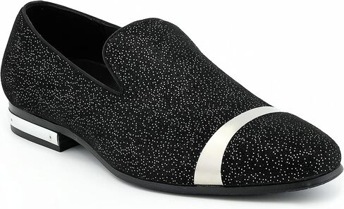 Amali The Original Men's Velvet Smoking Slipper with Rhinestone Embellished Strap Dress Shoe, Style Monarch in Kuwait