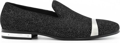 Amali The Original Men's Velvet Smoking Slipper with Rhinestone Embellished Strap Dress Shoe, Style Monarch in Kuwait