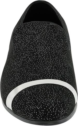 Amali The Original Men's Velvet Smoking Slipper with Rhinestone Embellished Strap Dress Shoe, Style Monarch in Kuwait