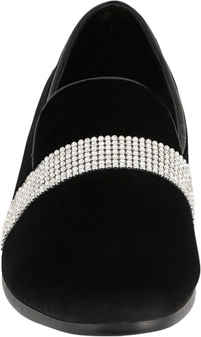 Amali The Original Men's Velvet Smoking Slipper with Rhinestone Embellished Strap Dress Shoe, Style Monarch in Kuwait