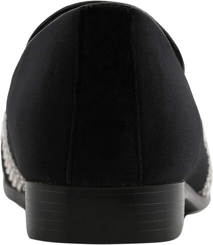 Amali The Original Men's Velvet Smoking Slipper with Rhinestone Embellished Strap Dress Shoe, Style Monarch in Kuwait