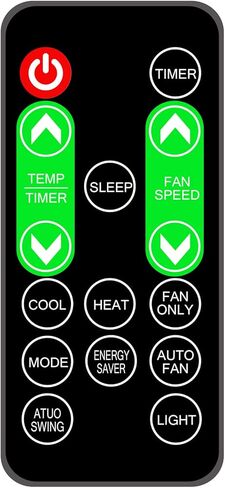 YAOHUIMI Replacement Remote Control for Toshiba RG15C/E RG15CE Midea 17317000A52626 17317000A31940 Window Air Conditioner in Saudi Arabia