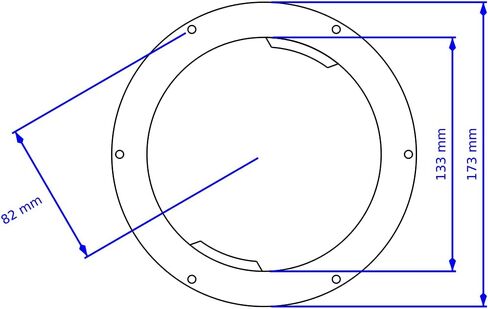 intulon Portable A/C AC Air Conditioner Exhaust Hose Flange Wall Mount - Omnidirectional Clockwise Counterclockwise 5CWMOUNT 5CCWMOUNT 5MNT (5 inch) in Kuwait