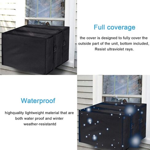 HengLiSam Window Air Conditioner Unit Cover - 600D Waterproof Oxford Cloth AC Covers for Outside (27.5W x 25D x 19H) in Kuwait