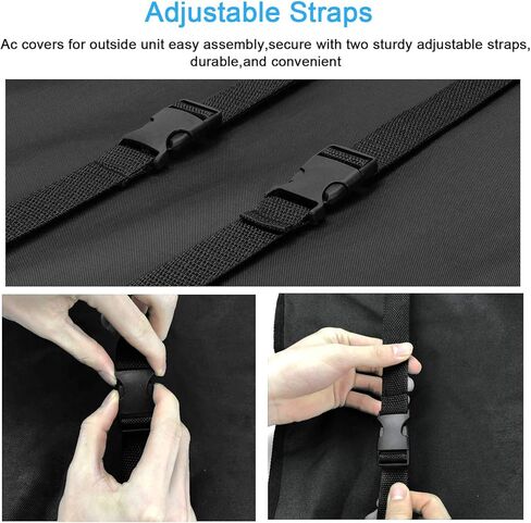 HengLiSam Window Air Conditioner Unit Cover - 600D Waterproof Oxford Cloth AC Covers for Outside (27.5W x 25D x 19H) in Kuwait