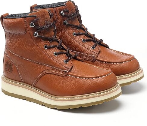 Montwell Mens Work Boots Composite Toe Soft Toe Waterproof Slip Resistant Puncture-proof Moc Toe Construction Work Boots in Kuwait