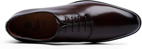 DESAI Oxford Mens Dress Shoes Formal Business Lace-up Full Grain Leather Minimalist Shoes for Men（7.5 M US，Brown） in Saudi Arabia