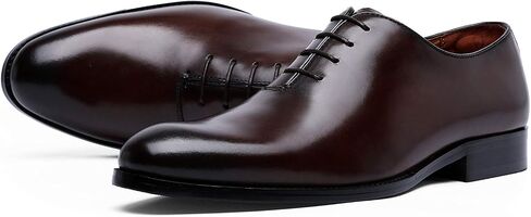 DESAI Oxford Mens Dress Shoes Formal Business Lace-up Full Grain Leather Minimalist Shoes for Men（7.5 M US，Brown） in Saudi Arabia