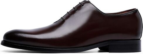 DESAI Oxford Mens Dress Shoes Formal Business Lace-up Full Grain Leather Minimalist Shoes for Men（7.5 M US，Brown） in Saudi Arabia
