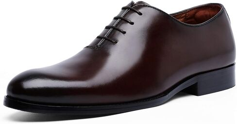 DESAI Oxford Mens Dress Shoes Formal Business Lace-up Full Grain Leather Minimalist Shoes for Men（7.5 M US，Brown） in Saudi Arabia