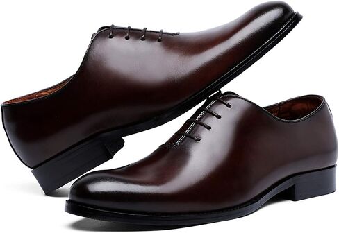 DESAI Oxford Mens Dress Shoes Formal Business Lace-up Full Grain Leather Minimalist Shoes for Men（7.5 M US，Brown） in Saudi Arabia