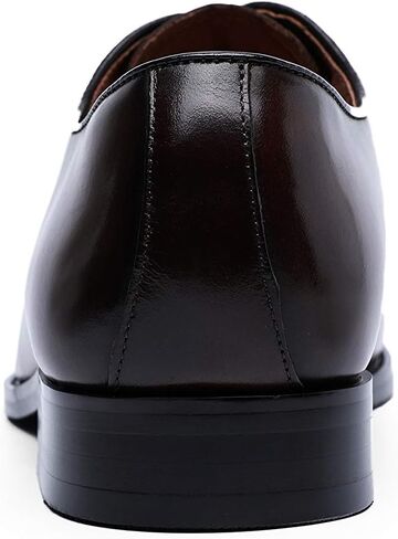 DESAI Oxford Mens Dress Shoes Formal Business Lace-up Full Grain Leather Minimalist Shoes for Men（7.5 M US，Brown） in Saudi Arabia