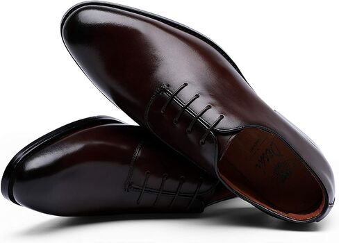 DESAI Oxford Mens Dress Shoes Formal Business Lace-up Full Grain Leather Minimalist Shoes for Men（7.5 M US，Brown） in Saudi Arabia